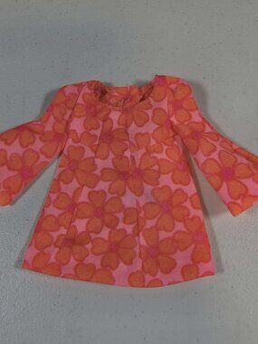 BARBIE DRESS TALKING PJ 1113 VINTAGE PINK MINI FLOWERED DRESS 1969